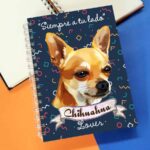 Cuaderno A5 Chihuahua dorado