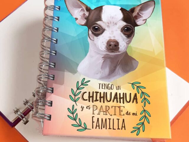 Libreta A6 Chihuahua blanco