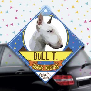 Colgante de auto de perro raza Bull terrier