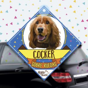 Colgante de auto de perro raza Cocker