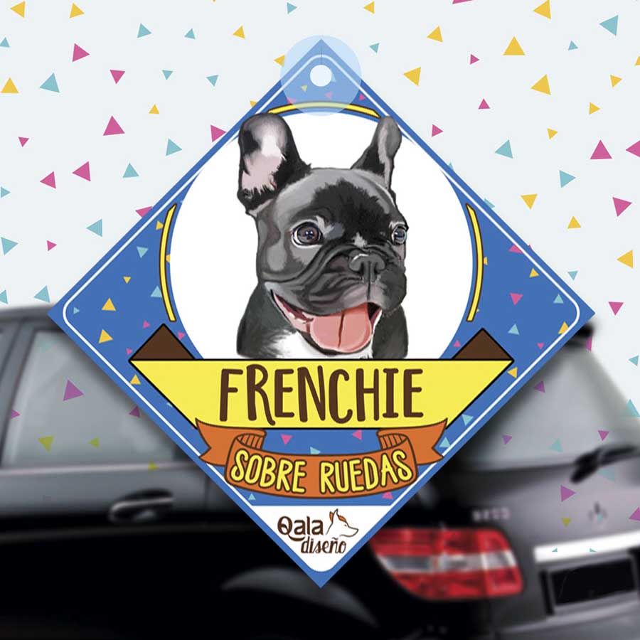 Colgante de auto de perro raza Bulldog Frances