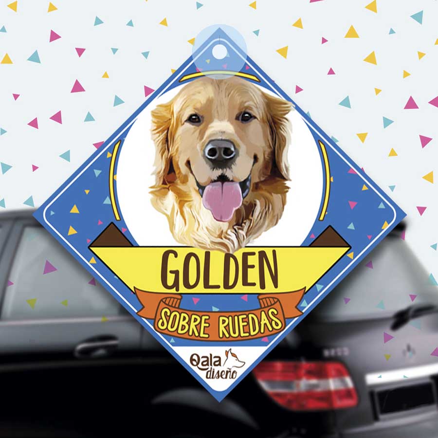 Colgante de auto de perro raza golden Retriever
