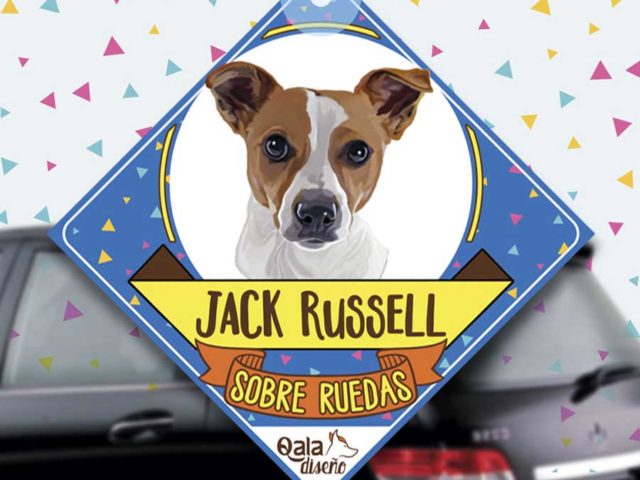 Colgante de auto de perro raza Jack Russell