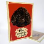 Letrero decorativo poodle negro