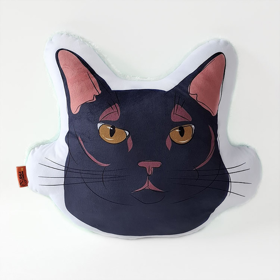 Almohada Decorativa Gato Negro