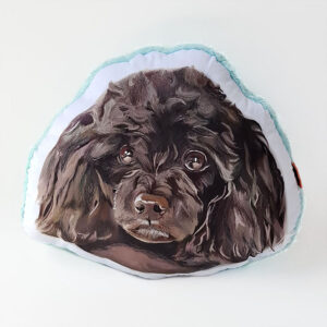 Almohada Decorativa - Perro Poodle Negro