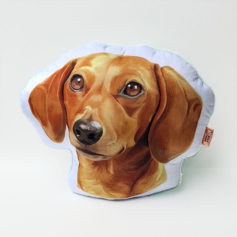 Almohada Decorativa Salchicha Marrón Dachshund