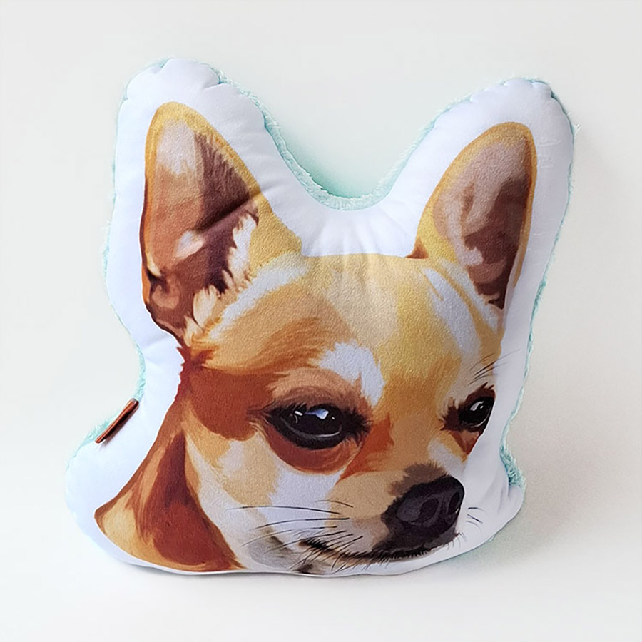 Almohada Decorativa - Perro Chihuahua Dorado
